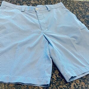 Men's Pro Tour Golf blue and white check golf shorts size 34